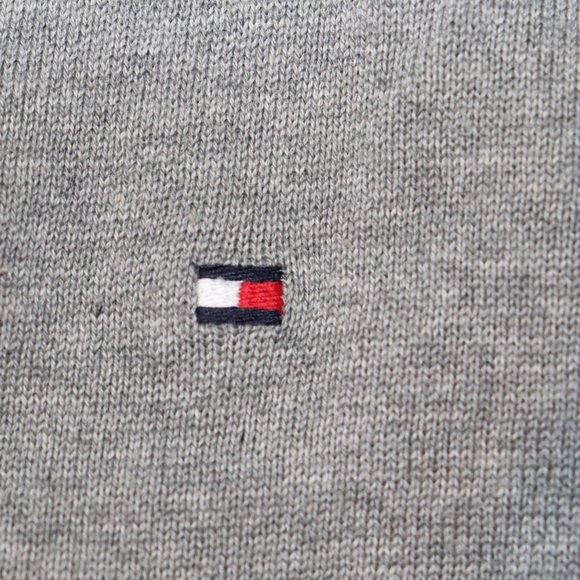 MEN'S GRAY TOMMY HILFIGER V-NECK SWEATER NWOT XL - Picture 6 of 6
